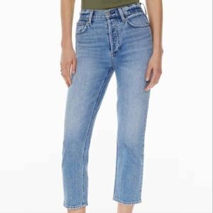 Denim Forum Arlo High-Rise Straight Leg Jeans - 25 Waist x 26 Length